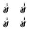 Service Caster 3'' Semi Steel Wheel Swivel 7/8'' Expanding Stem Caster Set, 4PK SCC-EX20S314-SSS-78-4 - alternate 1